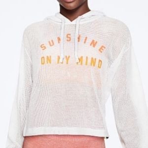 💕NEW PINK Mesh Slouchy Pullover Sunshine